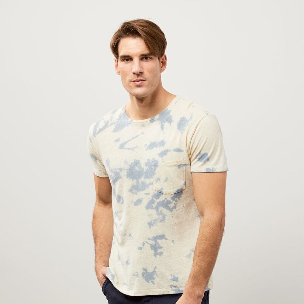 ✨Mollusk Surf Shop Hemp Pocket Sz Small Tee – Indigo Tie Dye✨
